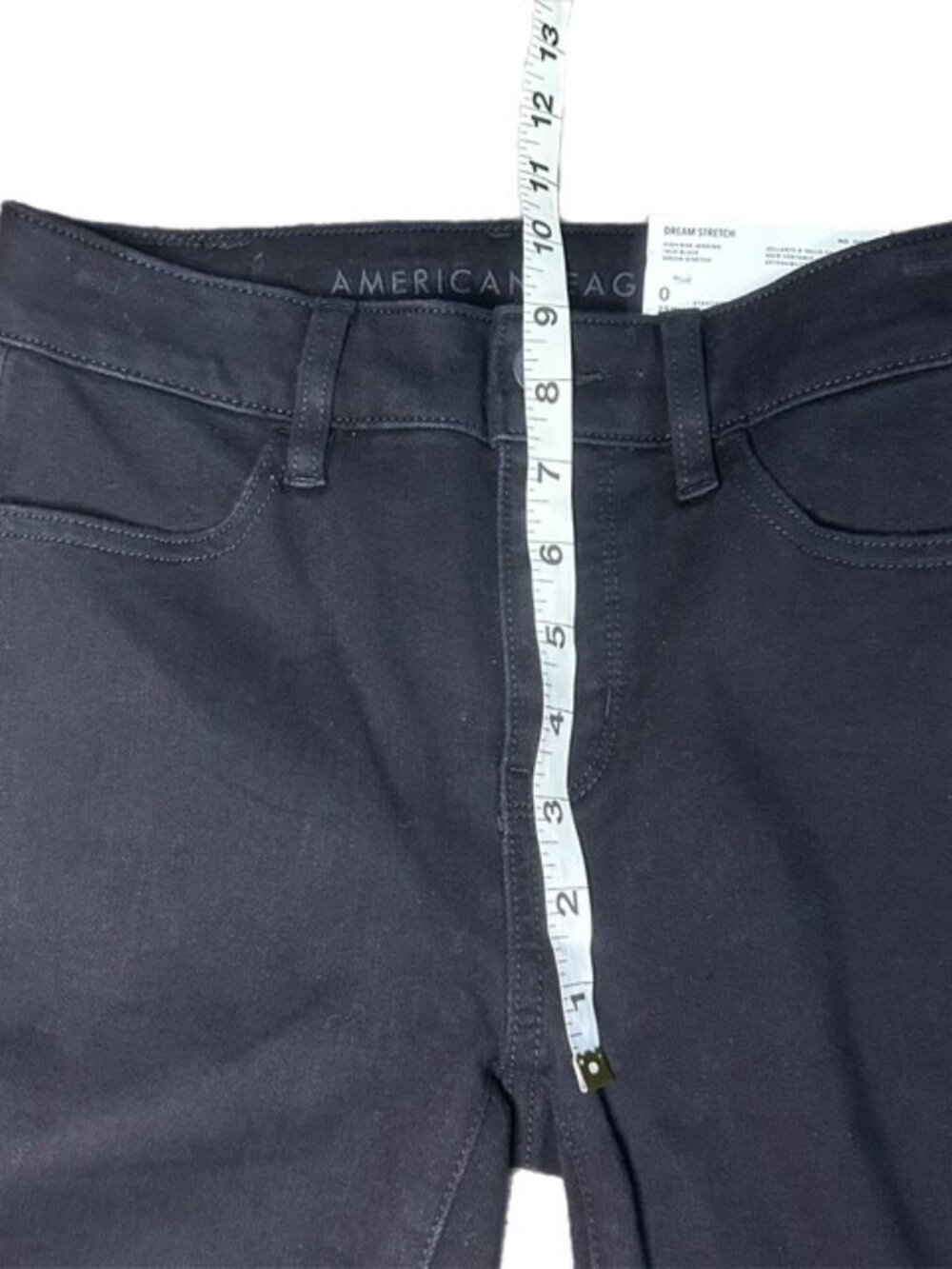 American Eagle Dream Stretch High Rise Classic Jegging True Black Size 0/25W NWT - Picture 5 of 9